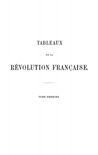 Adolphe Schmidt: Tableaux de la Révolution française. Tome 1