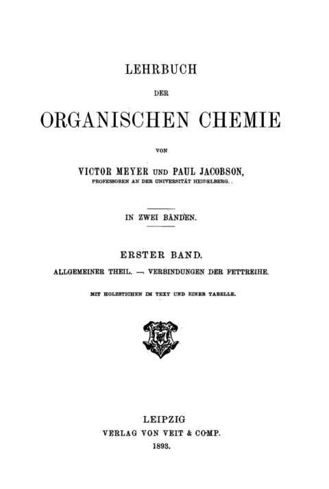 Cover image for book Allgemeiner Theil – Verbindungen der Fettreihe