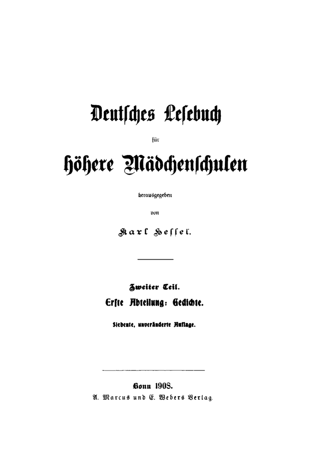 Page Fidelity Deutsches Lesebuch für höhere Mädchenschulen. Teil 2; $168.71