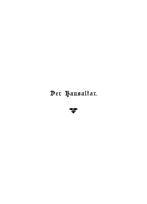 Cover image for book Der Hausaltar