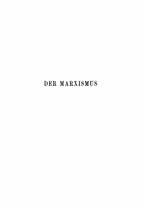 Cover image for book Der Marxismus und das Wesen der sozialen Frage