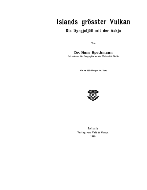 Cover image for book Islands grösster Vulkan
