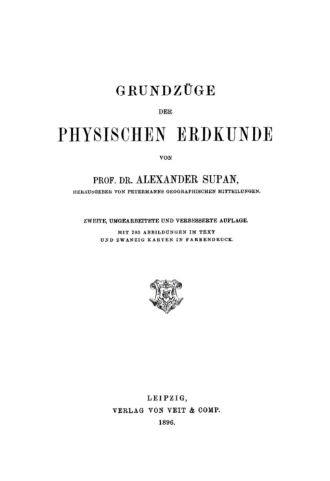 Cover image for book Grundzüge der physischen Erdkunde