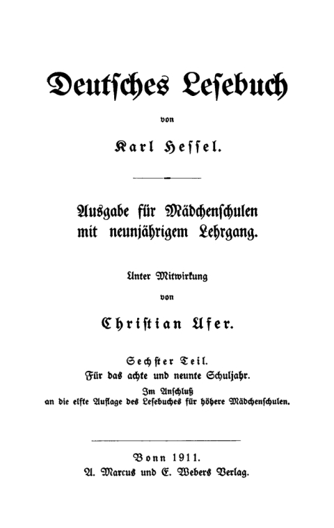 Cover image for book Für das achte und neunte Schuljahr