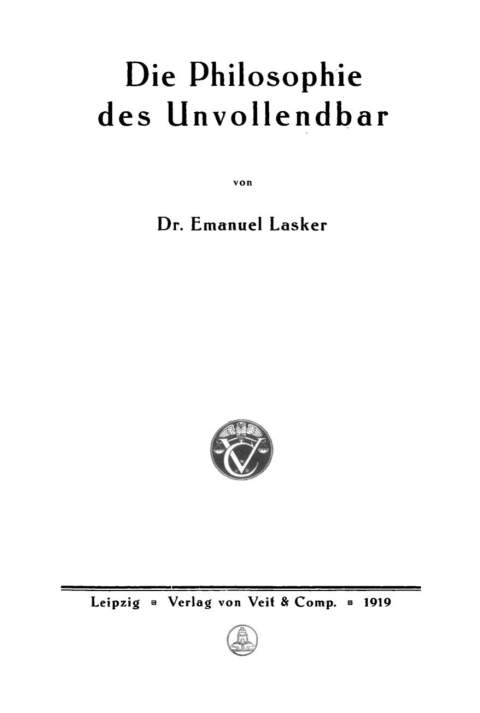 Cover image for book Die Philosophie des Unvollendbar