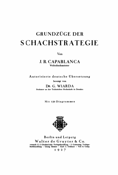 Cover image for book Grundzüge der Schachstrategie