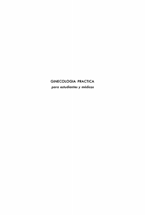 Cover image for book Ginecologia Practica