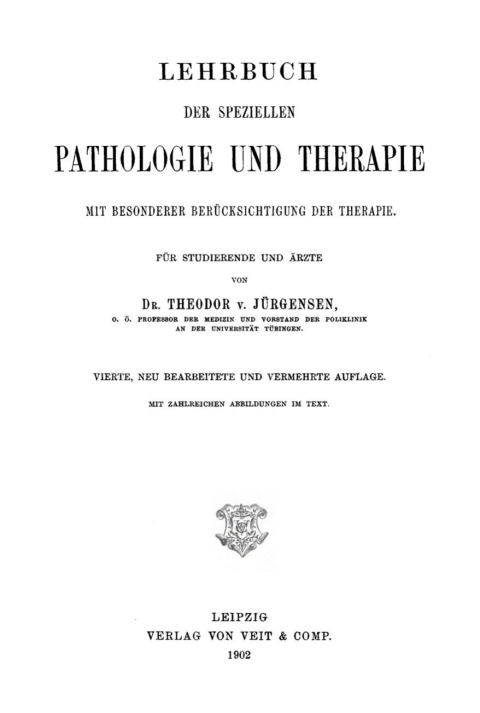 Cover image for book Lehrbuch der speziellen Pathologie und Therapie mit besonderer Berücksichtigung der Therapie
