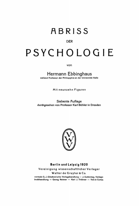 Abriss der Psychologie 