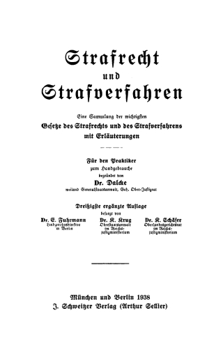 Strafrecht und Strafverfahren