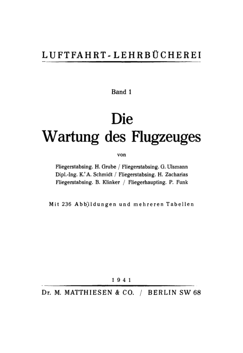 Cover image for book Die Wartung des Flugzeuges