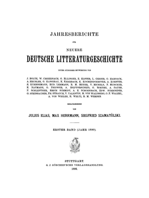 Cover image for book Jahr 1890