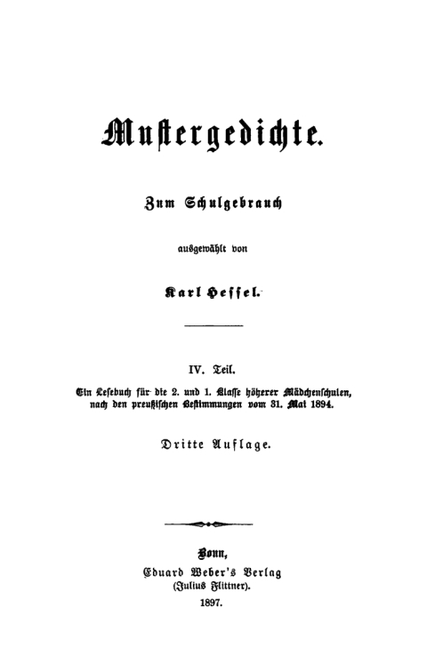 Cover image for book Ein Lesebuch für die 2. und 1. Klasse höherer Mädchenschulen, nach den preußischen Bestimmungen vom 31. Mai 1894