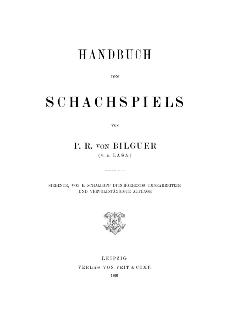 Cover image for book Handbuch des Schachspiels