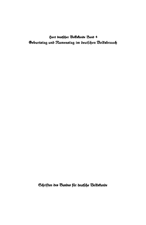 Cover image for book Geburtstag und Namenstag im deutschen Volksbrauch