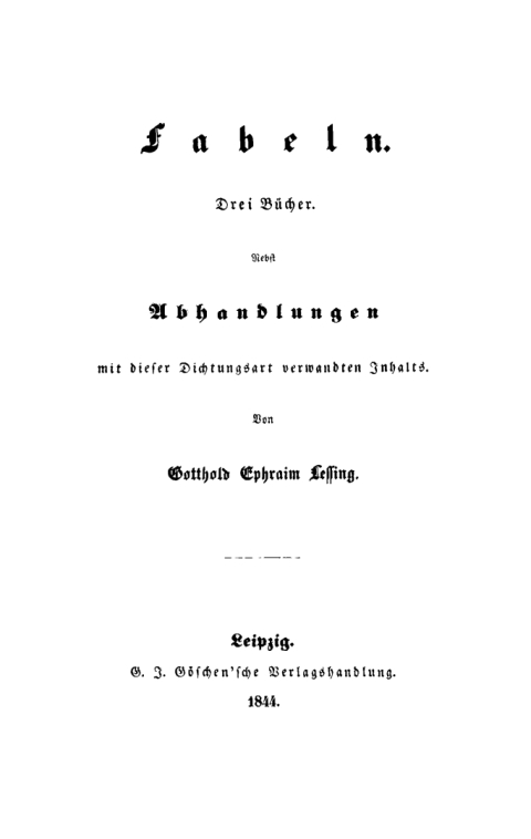 Cover image for book Fabeln