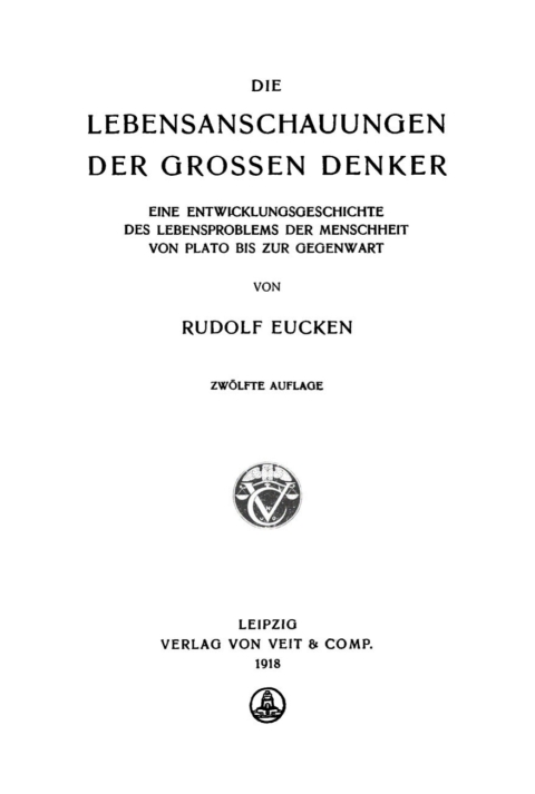 Cover image for book Die Lebensanschauungen der grossen Denker