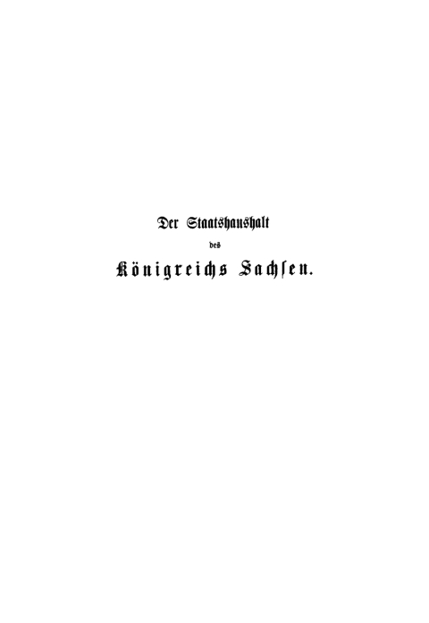 Cover image for book Der Staatshaushalt des Königreichs Sachsen