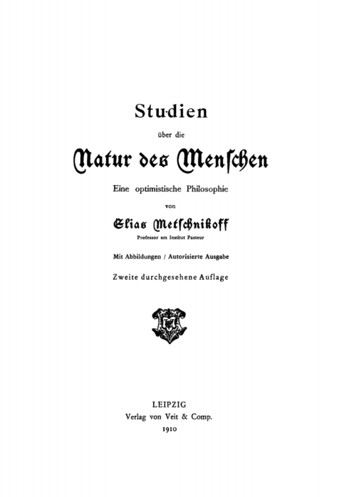 Cover image for book Studien über die Natur des Menschen