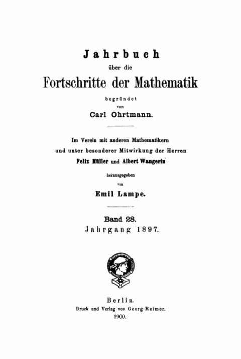 Cover image for book Jahrgang 1897