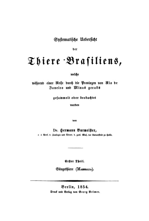 Cover image for book Säugethiere (Mammalia)