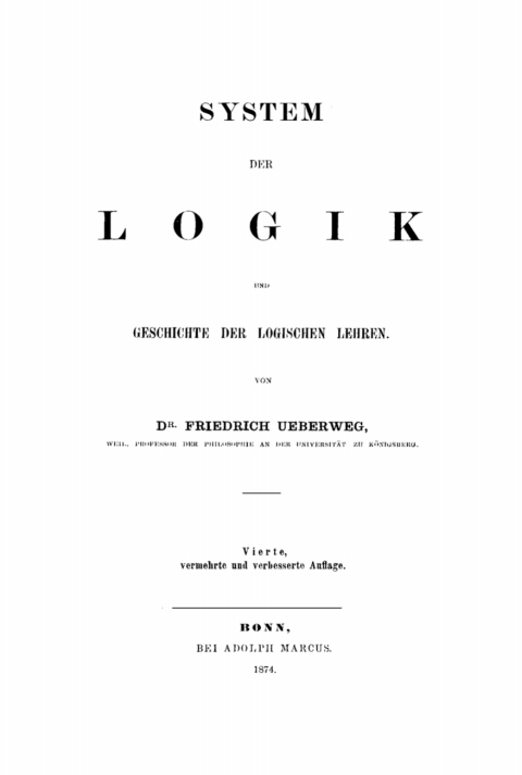 Cover image for book System der Logik und Geschichte der logischen Lehren