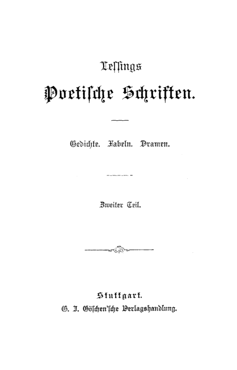 Cover image for book Gedichte. Fabeln. Dramen