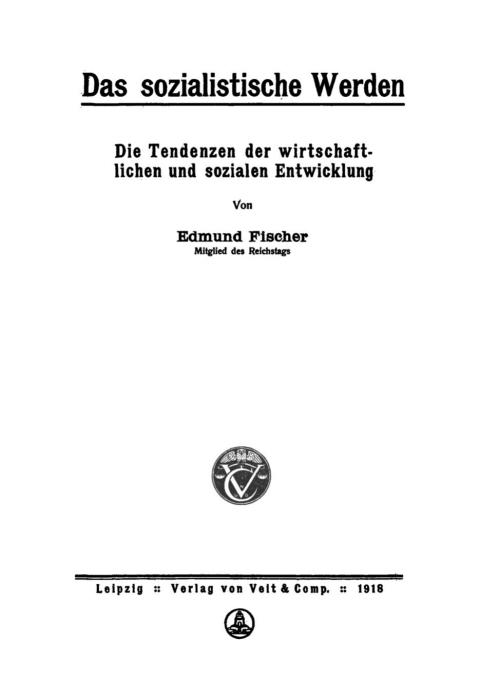 Cover image for book Das sozialistische Werden