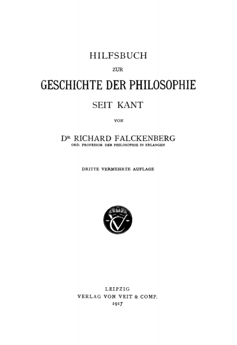 Cover image for book Hilfsbuch zur Geschichte der Philosophie seit Kant