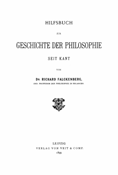 Cover image for book Hilfsbuch zur Geschichte der Philosophie seit Kant