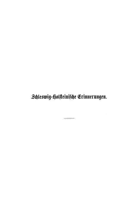 Cover image for book Schleswig-Holsteinische Erinnerungen