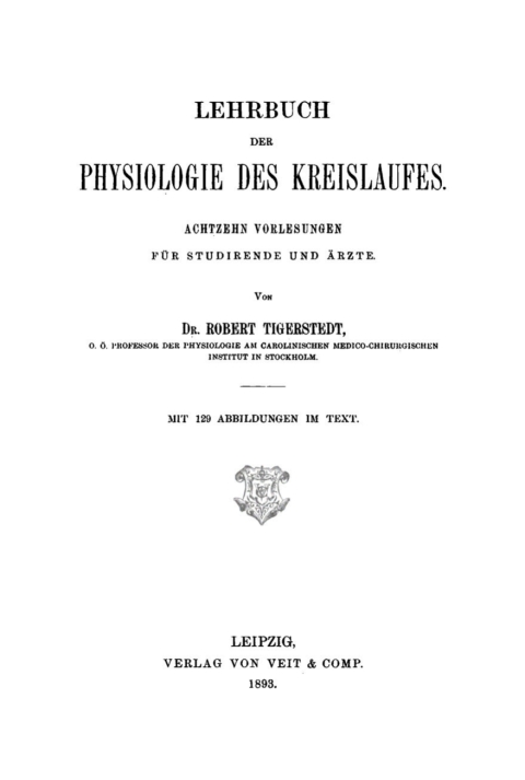 Cover image for book Lehrbuch der Physiologie des Kreislaufes