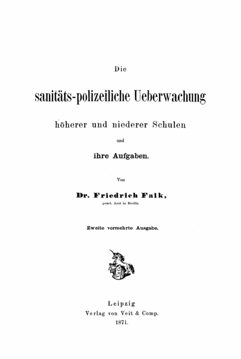 Cover image for book Die sanitäts-polizeiliche Ueberwachung
