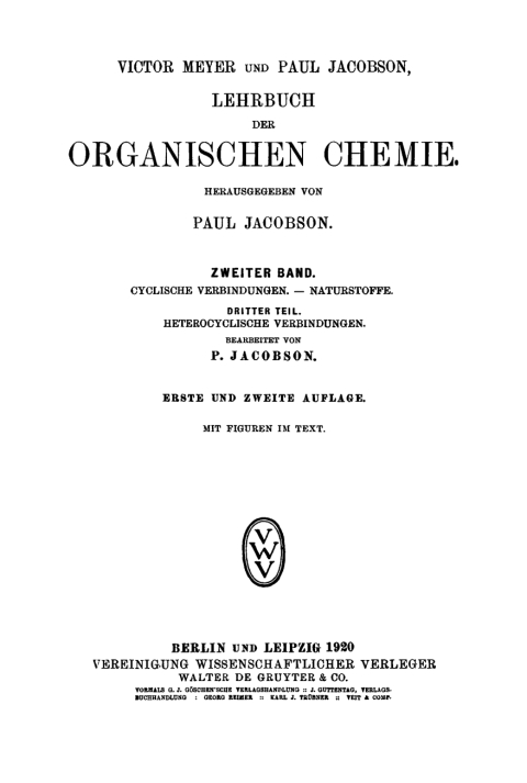 Cover image for book Cyclische Verbindungen. – Naturstoffe