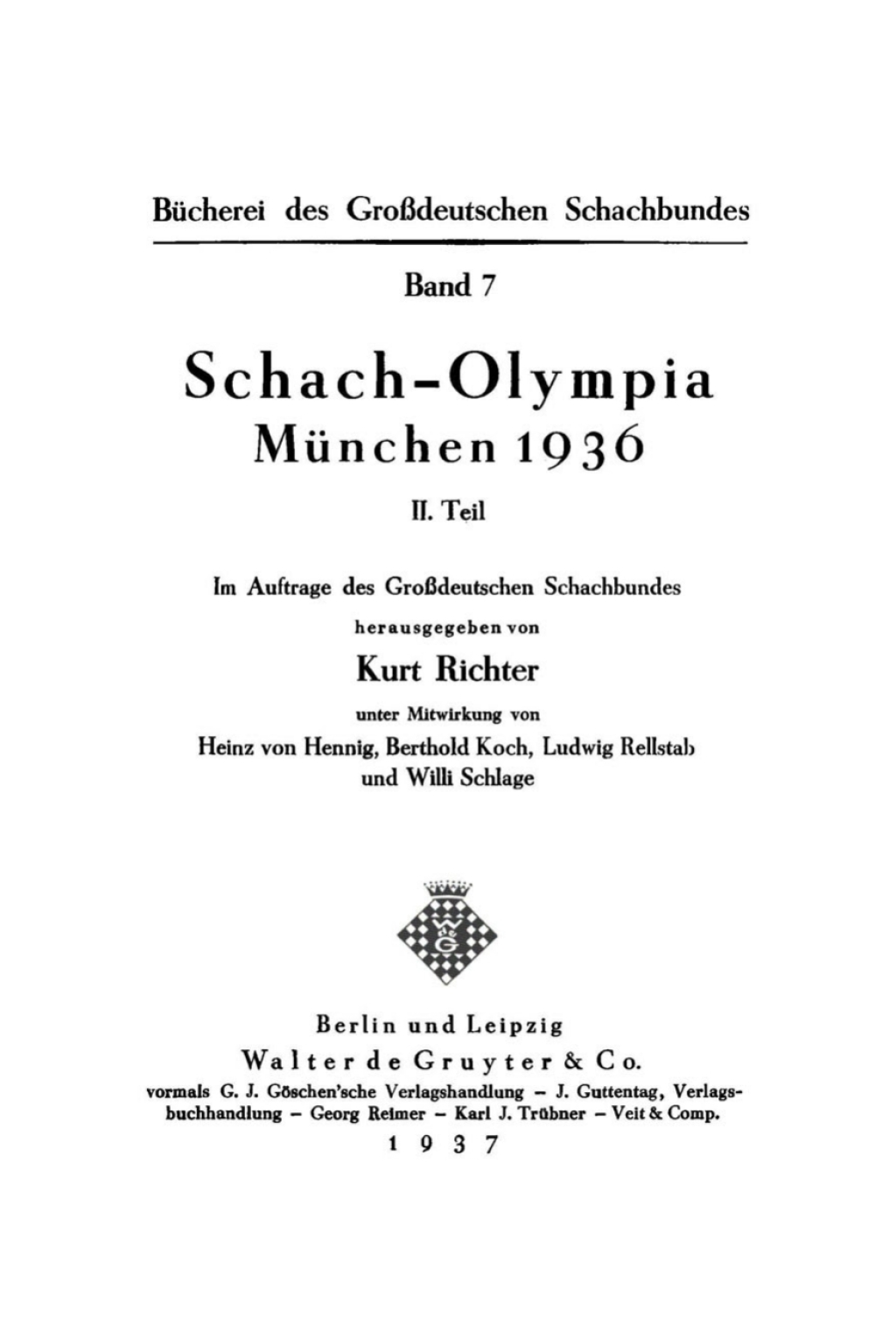 Page Fidelity Schach-Olympia München 1036, Teil 2; $148.73