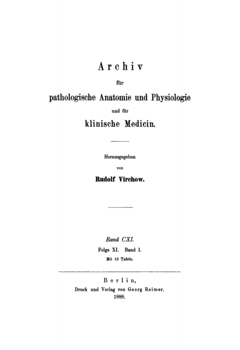 Cover image for book Rudolf Virchow: Archiv für pathologische Anatomie und Physiologie und für klinische Medicin. Band 111