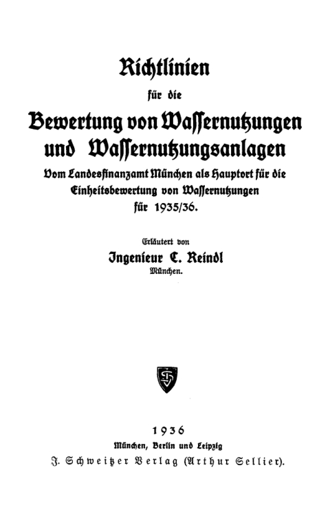 Cover image for book Richtlinien für die Bewertung von Wassernutzungen und Wassernutzungsanlagen