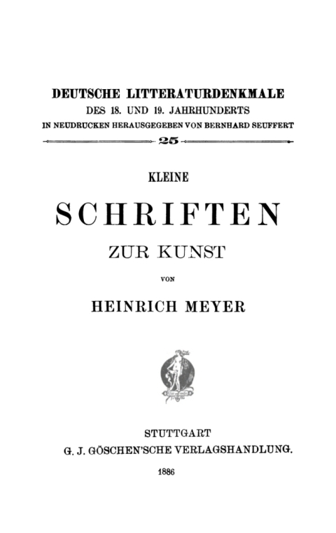 Cover image for book Kleine Schriften zur Kunst