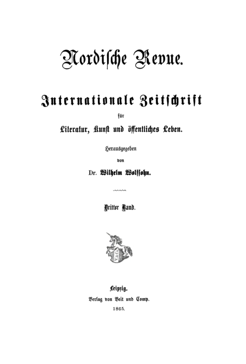 Cover image for book Nordische Revue. Band 3