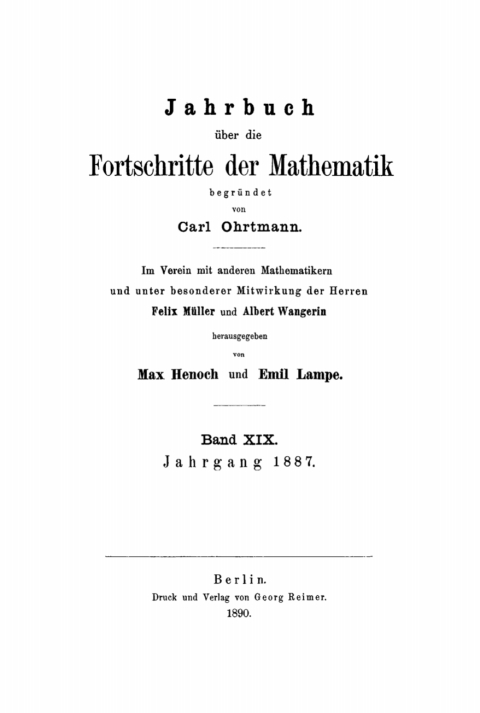 Cover image for book Jahrgang 1887
