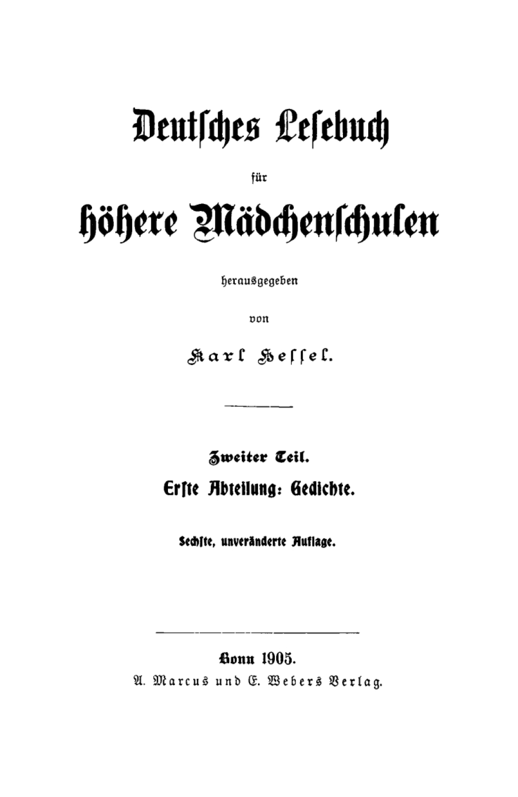 Page Fidelity Deutsches Lesebuch für höhere Mädchenschulen. Teil 2; $168.71