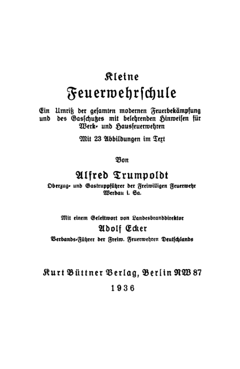 Cover image for book Kleine Feuerwehrschule