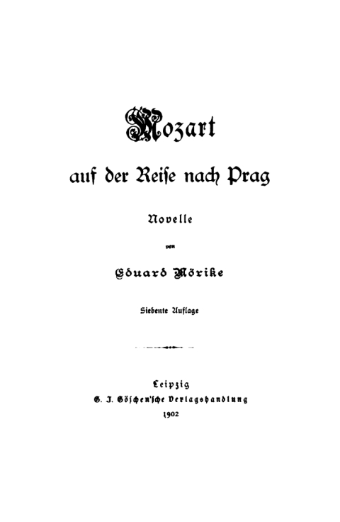 Cover image for book Mozart auf der Reise nach Prag