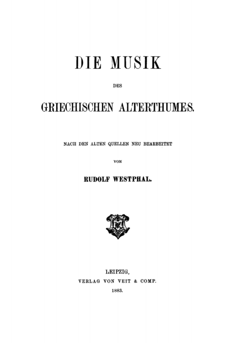 Cover image for book Die Musik des griechischen Alterthumes