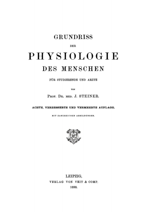 Cover image for book Grundriss der Physiologie des Menschen für Studierende und Ärzte