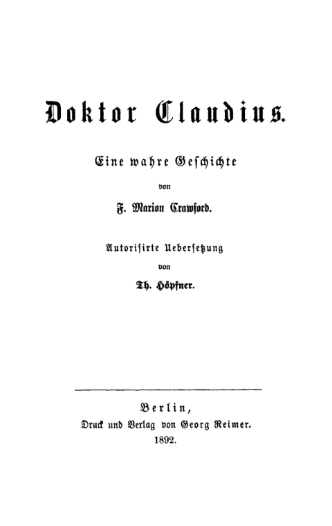 Cover image for book Doktor Claudius