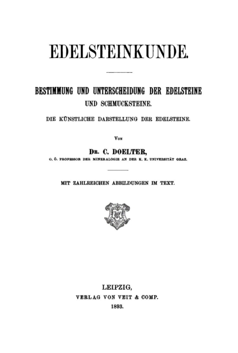 Cover image for book Edelsteinkunde