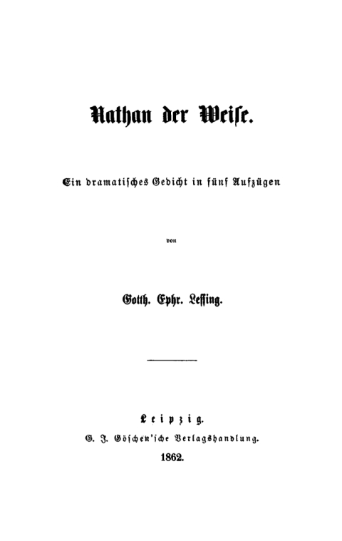 Cover image for book Nathan der Weise