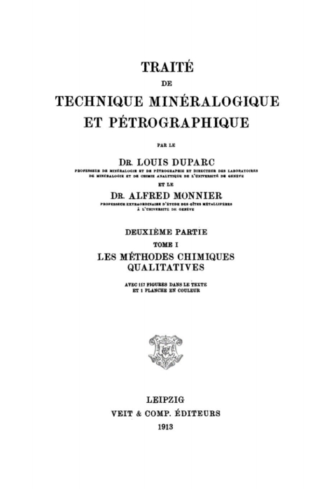 Cover image for book Les méthodes chimiques qualitatives