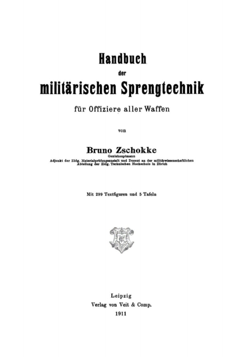 Cover image for book Handbuch militärischen Sprengtechnik für Offiziere aller Waffen